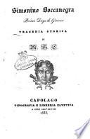 Simonino Boccanegra primo doge di Genova tragedia storica
