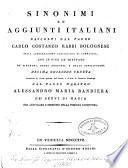 Sinonimi ed aggiunti italiani raccolti