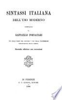 Sintassi italiana dell'uso moderno