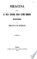 Siracusa sotto la mala signoria degli ultimi Borboni