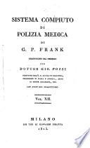 Sistema compiuto di polizia medica di G. P. Frank traduzione dal tedesco