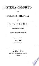 Sistema compiuto di polizia medica di G. P. Frank traduzione dal tedesco