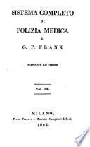 Sistema completo di polizia medica di G. P. Frank. Traduzione dal tedesco