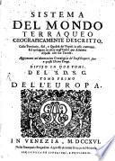 Sistema Del Mondo Terraqueo Geograficamente Descritto