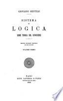 Sistema di logica come teoria del conoscere