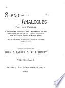 Slang and Its Analogues Past and Present