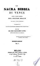 “La” sacra bibbia di Vence giusta la quinta edizione del ... Drach ... per cura di Bartolomeo Catena (etc.)