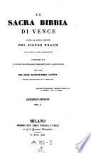 “La” sacra bibbia di Vence giusta la quinta edizione del ... Drach ... per cura di Bartolomeo Catena (etc.)