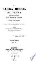 “La” sacra bibbia di Vence giusta la quinta edizione del ... Drach ... per cura di Bartolomeo Catena (etc.)