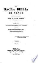 “La” sacra bibbia di Vence giusta la quinta edizione del ... Drach ... per cura di Bartolomeo Catena (etc.)