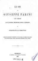 “Le” odi di Giuseppe Parini con comenti ed un discorso preliminare storico-letterario di Fortunato Demattio