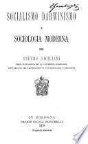 Socialismo darwinismo e sociologia moderna