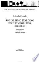 Socialismo italiano esule negli USA (1930-1942)