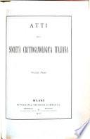 Società crittogamologica italiana residente in Milano (R. Orto botanico di Brera).
