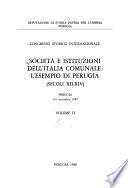 Società e istituzioni dell'Italia comunale