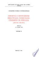 Società e istituzioni dell'Italia comunale
