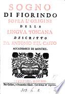 Sogno di Fiorindo sopra l'origini della lingua toscana