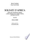 Soldati d'Africa: 1914-1929