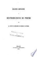 Solenni adunanze e distribuzioni di premj del R. Istituto lombardo di scienze e lettere