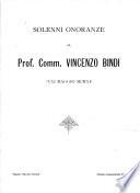 Solenni onoranze al Prof. comm. Vincenzo Bindi, 21 maggio 1911