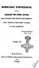 Sommaria esposizione ossia analisi de' libri divini del Vecchio e del Nuovo Testamento Vito Buonsanto