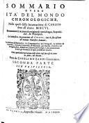 Sommario ouero eta del mondo chronologiche