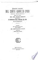 Sonetti inediti del conte Giovanni Pico della Mirandola