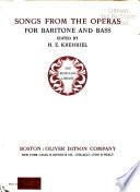 Songs from the Operas for Baritone and Bass