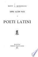 Sopra alcuni passi di Poeti Latini