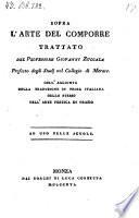 Sopra l'arte del comporre trattato coll' aggiunta della traduzione in prosa italiana dello stesso dell' arte poetica di Orazio