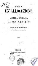 Sopra un'allocuzione ed una lettera enciclica di Sua Santità osservazioni del cav. Achille Gennarelli
