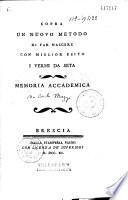 Sopra un nuovo metodo di far nascere con miglior esito i vermi da seta ... Carlo Maria Maggi
