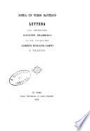 Sopra un verso dantesco lettera al sig. cavaliere Alberto Buscaino Campo a Trapani