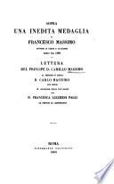 Sopra una inedita medaglia di Francesco Massimo