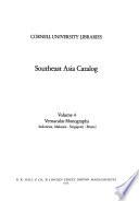 Southeast Asia Catalog: Vernacular monographs: Indonesia, Malaysia-Singapore-Brunei