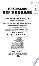 Specchio de' peccati del p. Domenico Cavalca, dell' ordine de' Predicatori