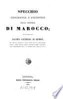 Specchio geografico et statistico dell'impero di Marocco