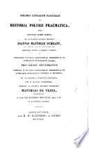 Specimen literarium inaugurale de historia Polybii pragmatica, etc