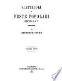 Spettacoli e feste popolari siciliane descritte da Giuseppe Pitrè