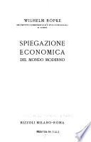 Spiegazione economica del mondo moderno