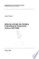 Spigolature di storia coloniale italiana
