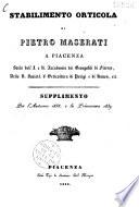 Stabilimento orticola di Pietro Maserati a Piacenza... Supplimento per l'Autunno 1838, e la Primavera 1839