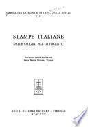 Stampe italiane dalle origini all'Ottocento