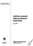 Statistica annuale della produzione industriale