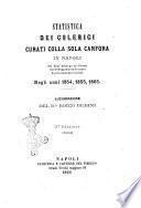 Statistica dei colerici curati colla sola canfora in Napoli nel Real Albergo de' Poveri, nel 3. reggimento Svizzero e privatamente in città negli anni 1854,1855,1865 lucubrazione del dr. Rocco Rubini
