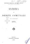 Statistica dei debiti comunali al 1. gennaio ...
