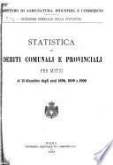 Statistica dei debiti comunali e provinciali per mutui al 31 dic. 1879-