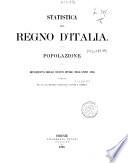 Statistica del Regno d'Italia. Popolazione