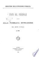 Stato del personale addetto alla pubblica istruzione del Regno d'Italia