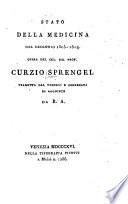 Stato della medicina nel decennio 1805-1814